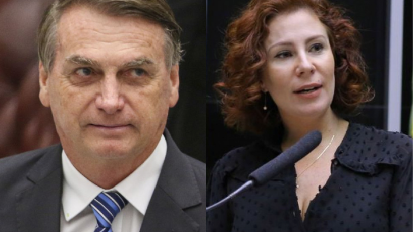 O ex-presidente Jair Bolsonaro (PL) e a deputada federal Carla Zambelli (PL-SP)