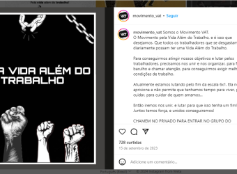 O primeiro post no Instagram foi em setembro de 2023, seguido de ações de panfletagens nas ruas.