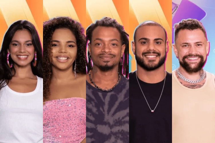 Cinco participantes estão no paredão desta terça-feira (Imagem: Reprodução digital | TV Globo)