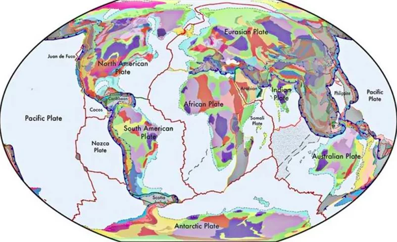 Países que ficam sobre as chamadas placas tectônicas estão fadados à ocorrência de terremotos.  Em 2023, pesquisadores publicaram na revista Earth-Science Reviews um novo mapa com todas as placas tectônicas da Terra.