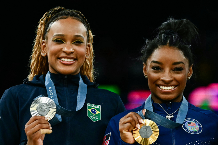 Rebeca Andrade e Simone Biles: a saudade após a Olimpíada de Paris