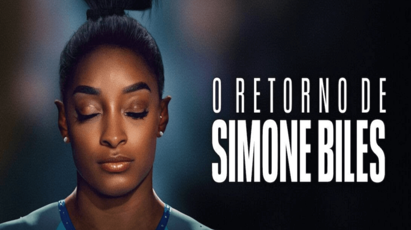 O documentário mostra como Simone Biles enfrentou a pausa na ginástica (Imagem: Reprodução digital | Netflix)