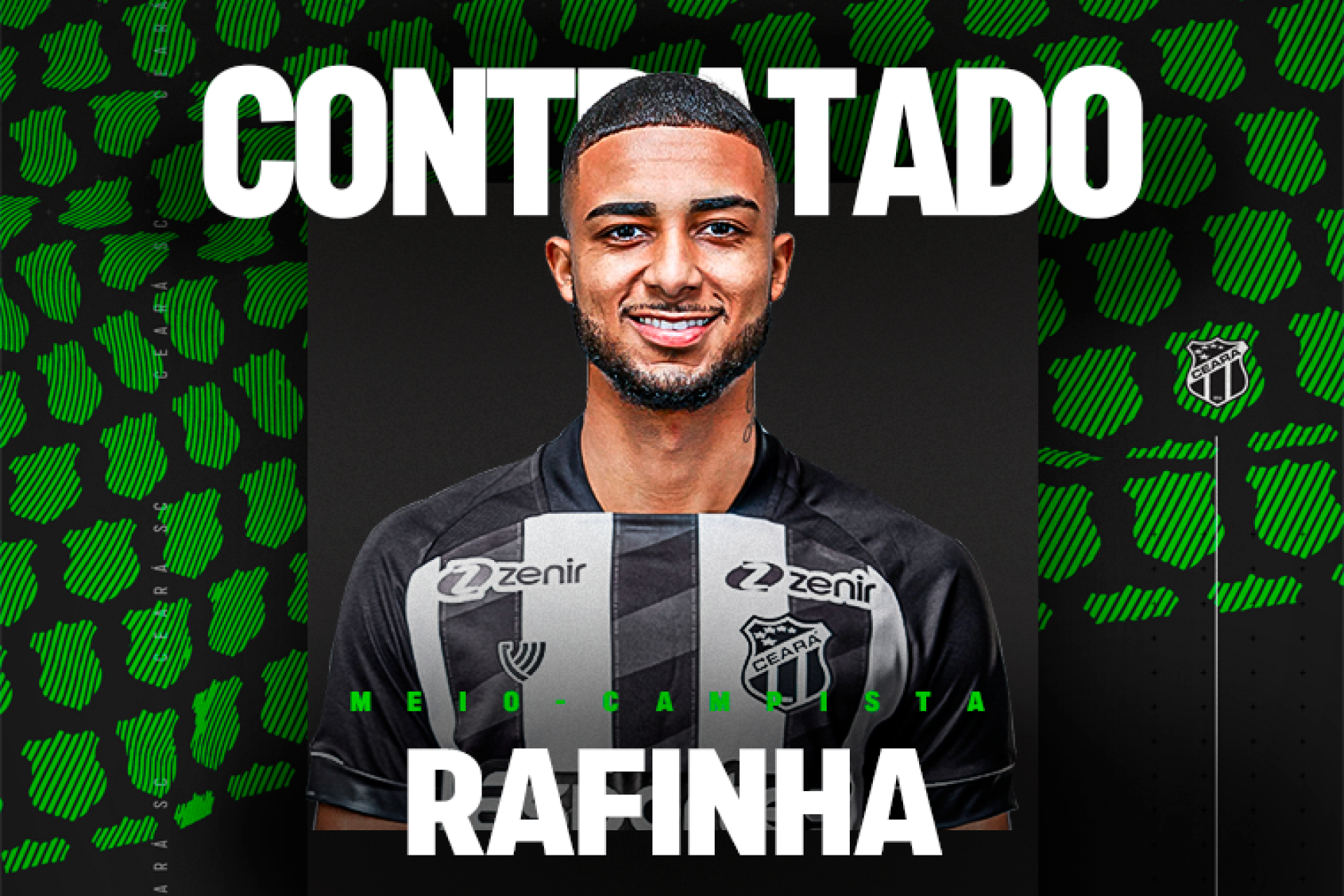 Meio-campista Rafinha, novo contratado do Ceará para a Série B (Foto: Divulgação)