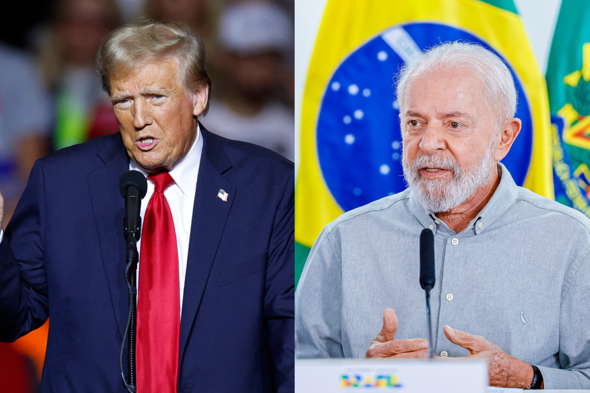 Trump e Lula governarão duas das nações mais importantes do continente americano  (Foto: KAMIL KRZACZYNSKI/AFP e RICARDO STUCKERT/PR)